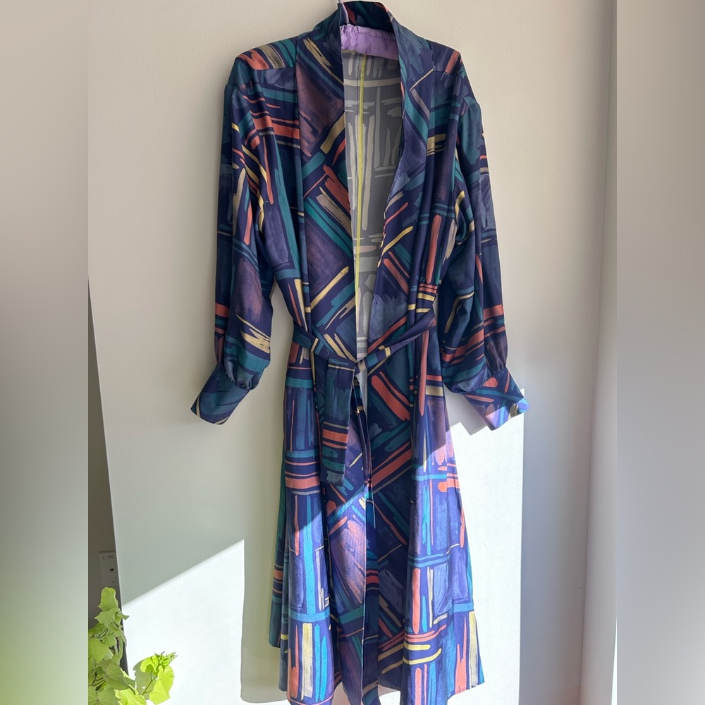 Multicolor Abstract Patterned Women's Dress - Picture 2 of 10